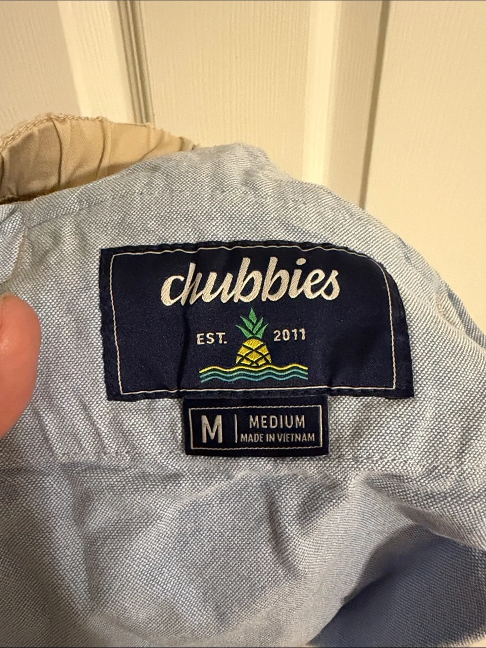 Chubbies Everyday Stretch Khaki Shorts Medium Elastic Waist Casual